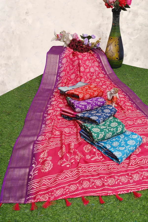 Navy_Blue_Dull_Moss_Jari_Border_Floral_Printed_saree_For_Women_&_Girls