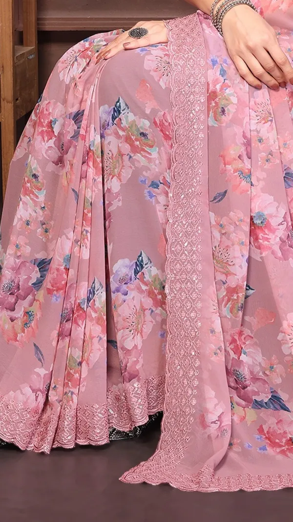 Peach_Printed_Saree_for_Women_|_Light_Weight_C-Pallu_Sequence_Embroidered_Saree