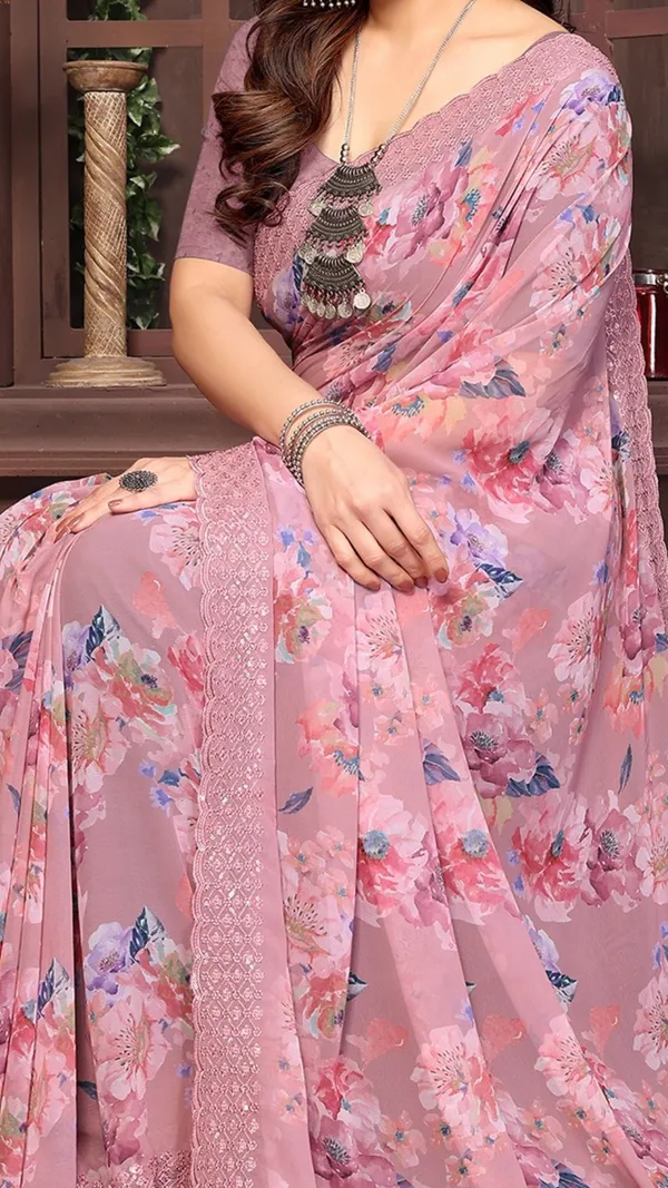 Peach_Printed_Saree_for_Women_|_Light_Weight_C-Pallu_Sequence_Embroidered_Saree