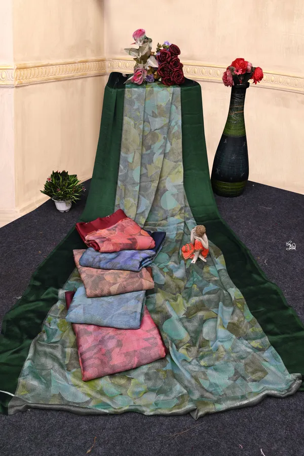 Brown_Moss_Chiffon_Satin_Border_Geometric_Floral_Printed_saree_For_Women_&_Girls