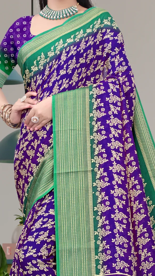 Purple_Dull_Moss_Jari_Border_Small_Floral_Printed_saree_For_Women_&_Girls