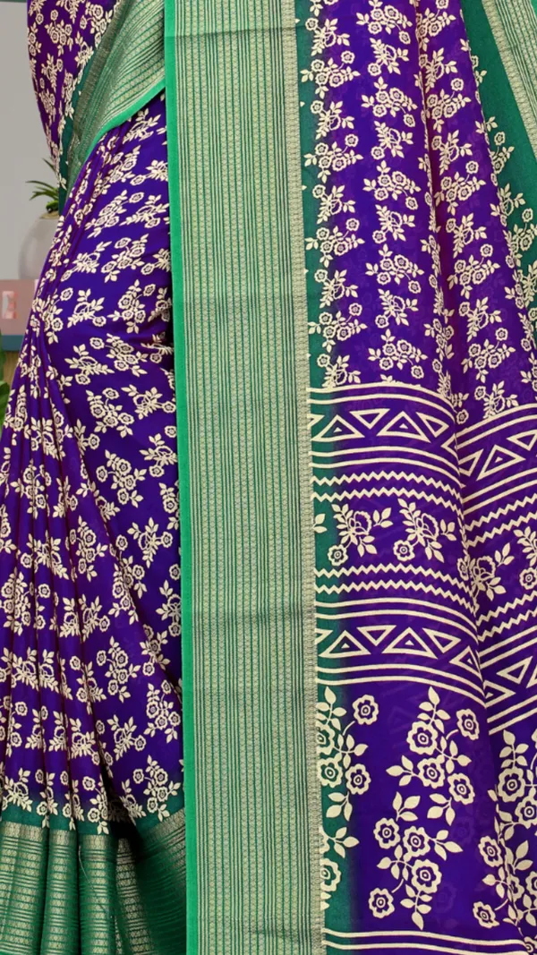 Purple_Dull_Moss_Jari_Border_Small_Floral_Printed_saree_For_Women_&_Girls