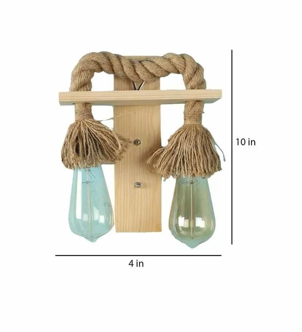 Beige_Double_Shade_L_Rope_Design_Beige_Wall_Light_Wall_Lamp_To_Decor_Home_Living_Room_Bedroom_Office_Dining_Cafe_Restaurants,_(With_Bulb)