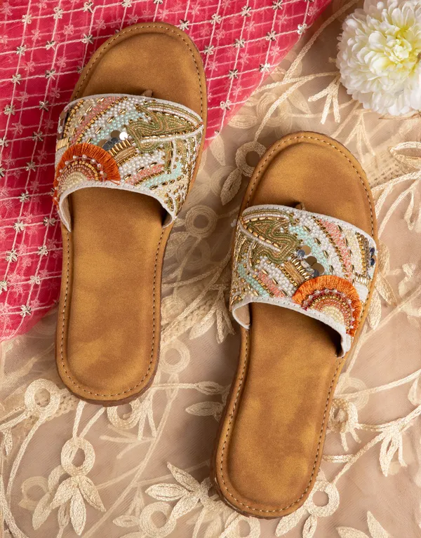 Multicolor_Hand-Embroidered_Festive_Sandals_for_Women_|_Fabric_&_Foam_for_a_Stylish_Look_|_Doctor's_sole_sandals