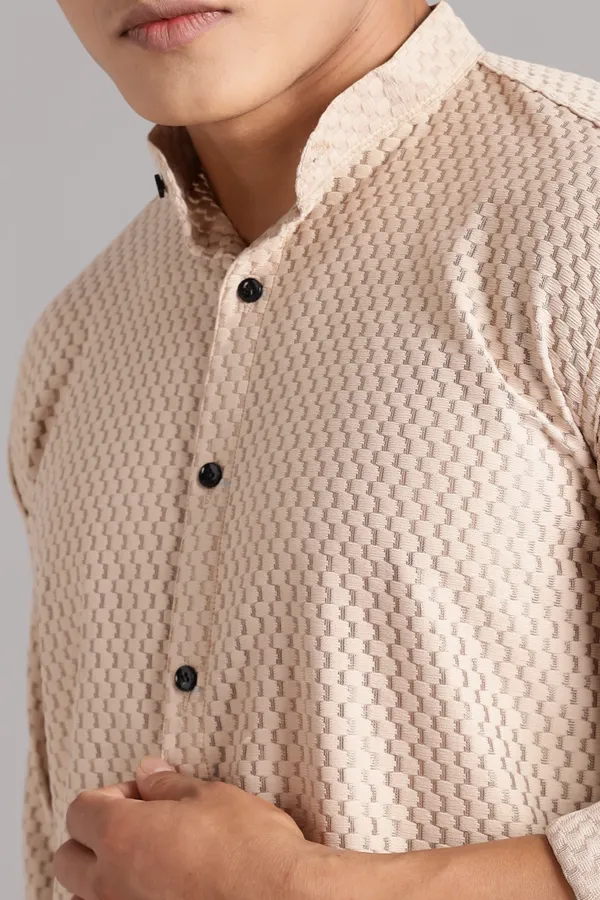 Beige_Premium_Solid_Cotton_Blend_Casual_Shirt_For_Men