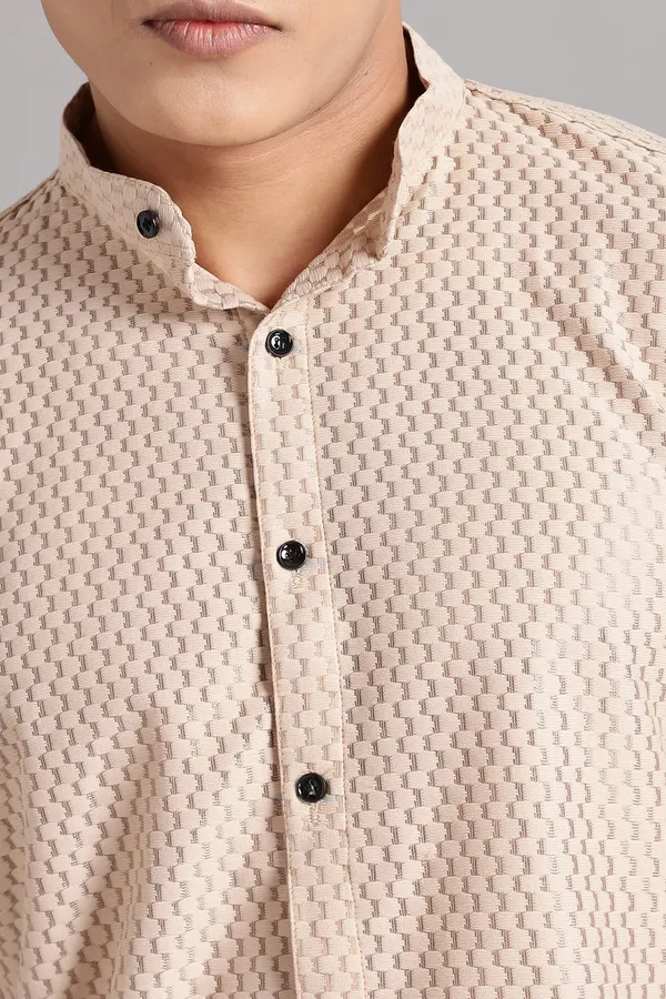 Beige_Premium_Solid_Cotton_Blend_Casual_Shirt_For_Men