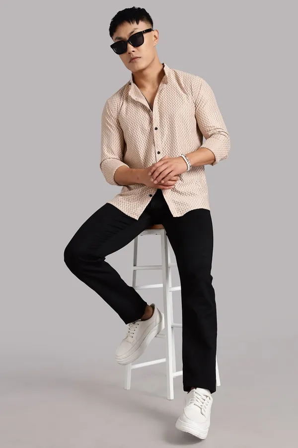 Beige_Premium_Solid_Cotton_Blend_Casual_Shirt_For_Men