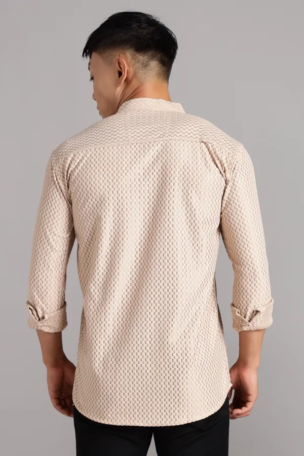 Beige_Premium_Solid_Cotton_Blend_Casual_Shirt_For_Men