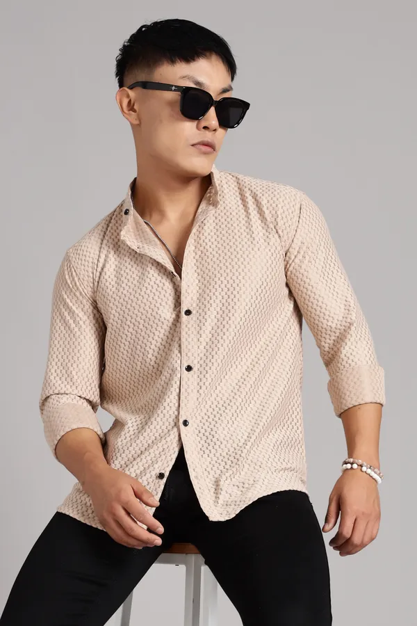 Beige_Premium_Solid_Cotton_Blend_Casual_Shirt_For_Men