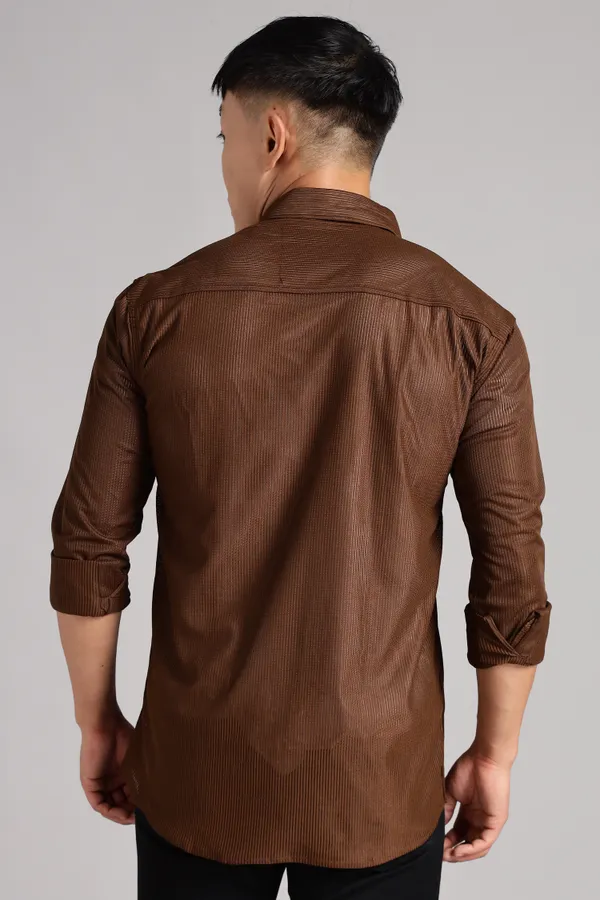 Brown_Premium_Solid_Cotton_Blend_Casual_Shirt_For_Men