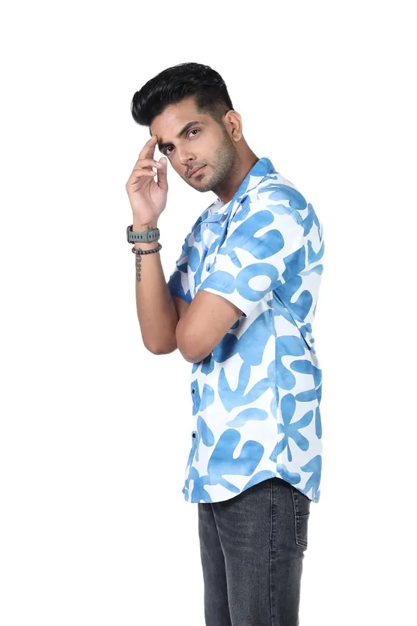 Blue_Premium_Printed_Cotton_Blend_Shirt_For_Men