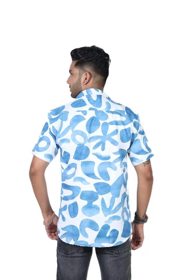 Blue_Premium_Printed_Cotton_Blend_Shirt_For_Men