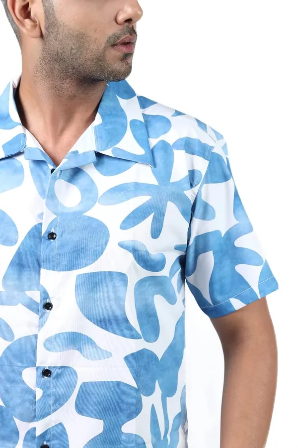 Blue_Premium_Printed_Cotton_Blend_Shirt_For_Men