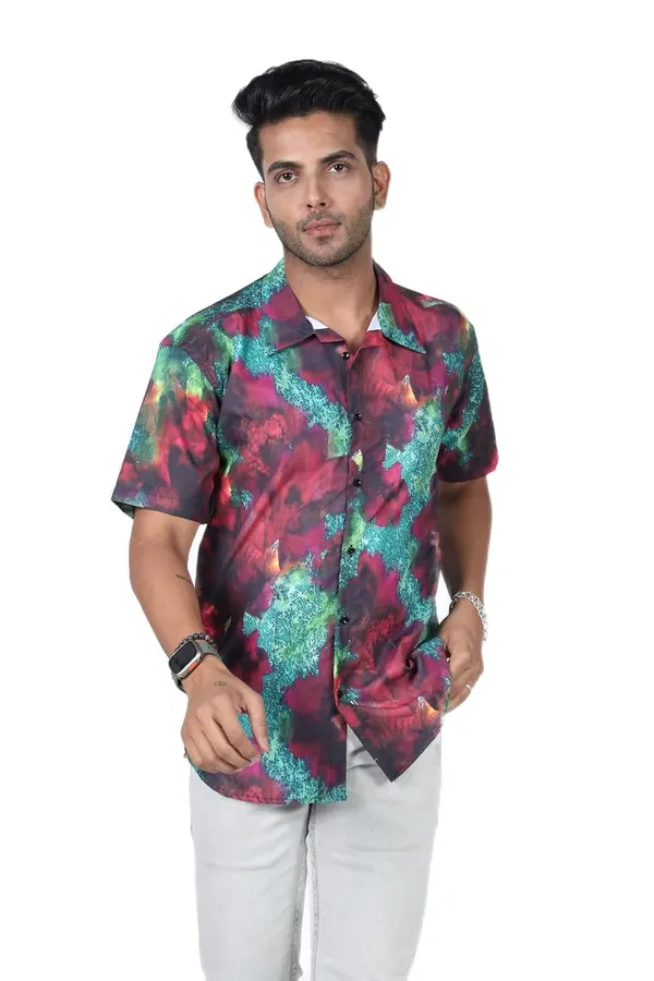 Maroon_Premium_Printed_Cotton_Blend_Shirt_For_Men