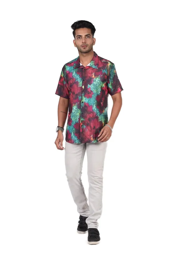 Maroon_Premium_Printed_Cotton_Blend_Shirt_For_Men