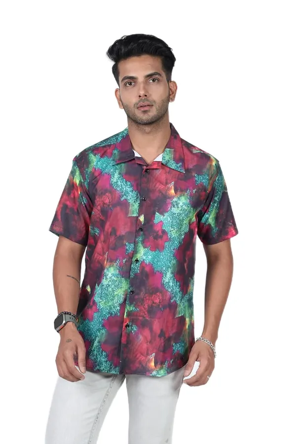 Maroon_Premium_Printed_Cotton_Blend_Shirt_For_Men