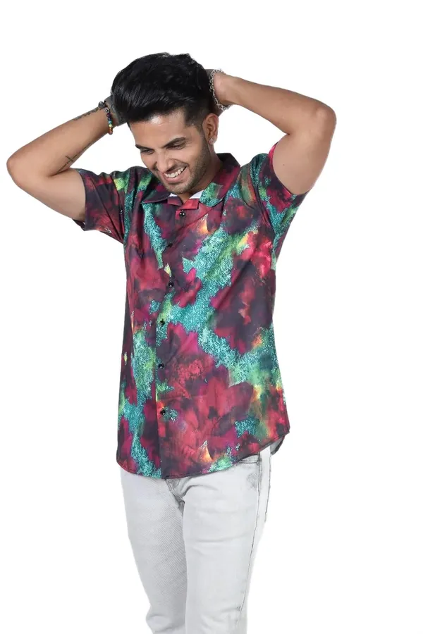 Maroon_Premium_Printed_Cotton_Blend_Shirt_For_Men
