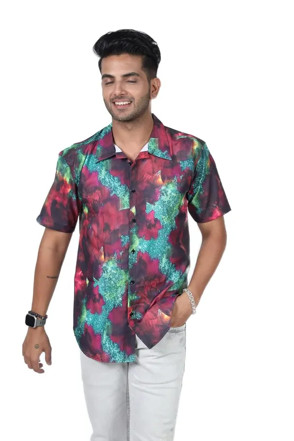 Maroon_Premium_Printed_Cotton_Blend_Shirt_For_Men