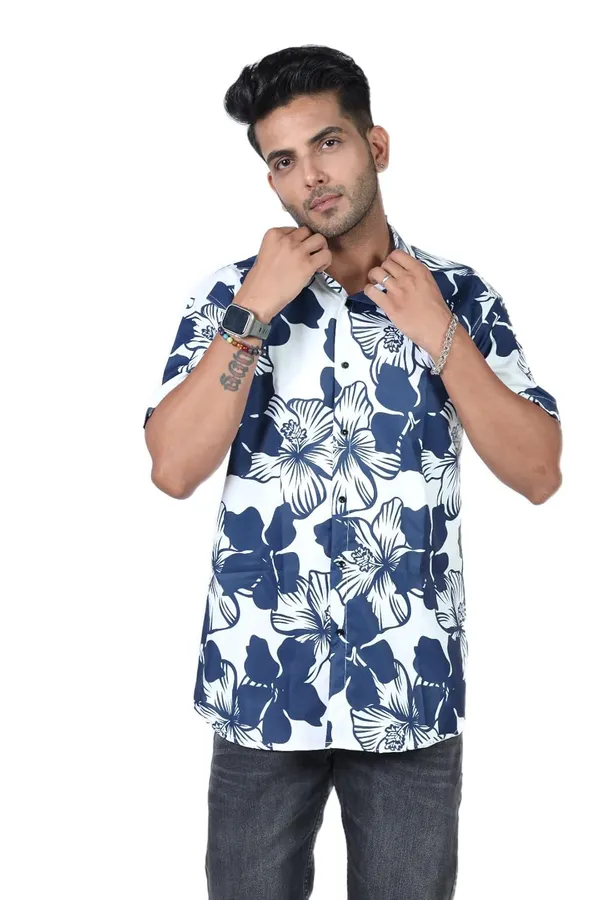 Navy_Premium_Printed_Cotton_Blend_Casual_Shirt_For_Men