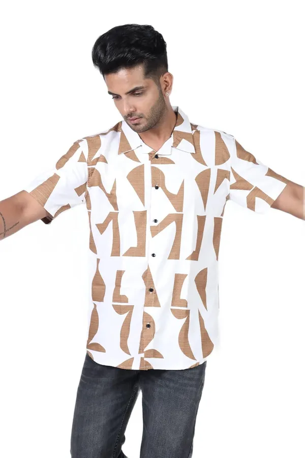 Brown_Premium_Printed_Cotton_Blend_Casual_Shirt_For_Men