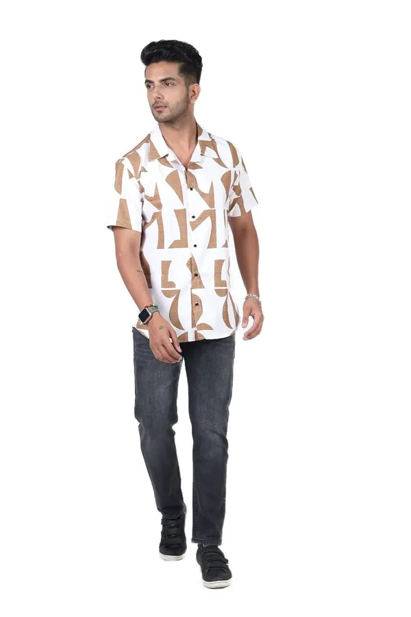 Brown_Premium_Printed_Cotton_Blend_Casual_Shirt_For_Men