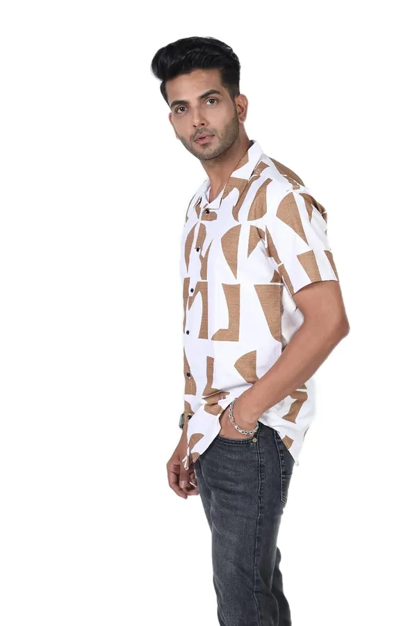 Brown_Premium_Printed_Cotton_Blend_Casual_Shirt_For_Men