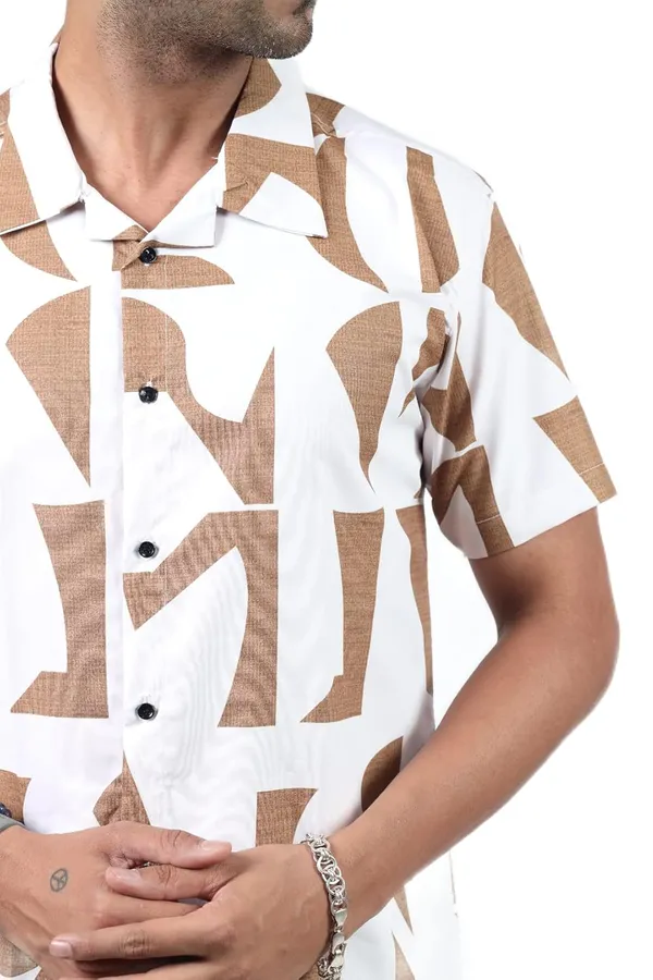 Brown_Premium_Printed_Cotton_Blend_Casual_Shirt_For_Men