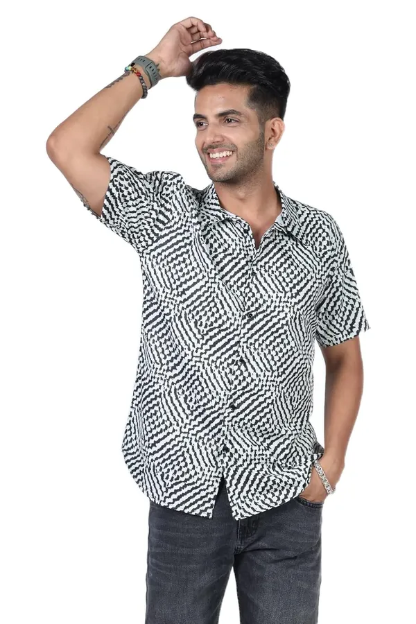 Black_Premium_Printed_Cotton_Blend_Casual_Shirt_For_Men