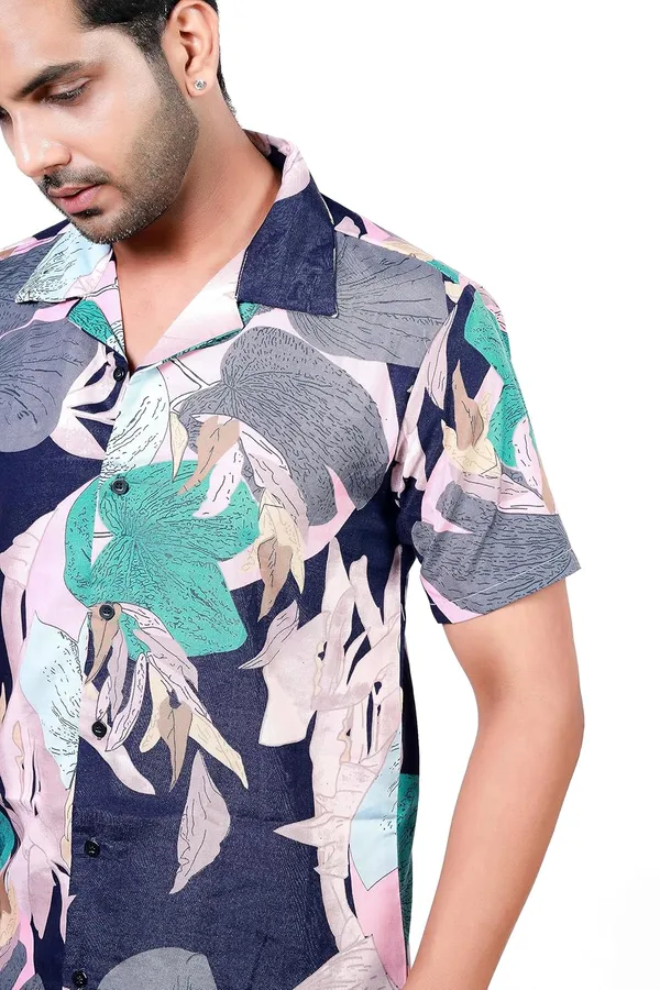 Blue_Premium_Printed_Cotton_Blend_Co-Ords_Set_For_Men