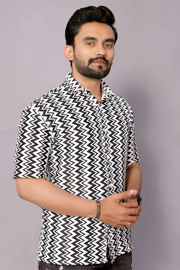 Black_&_White_Premium_Cotton_Blend_Casual_Shirt_For_Men