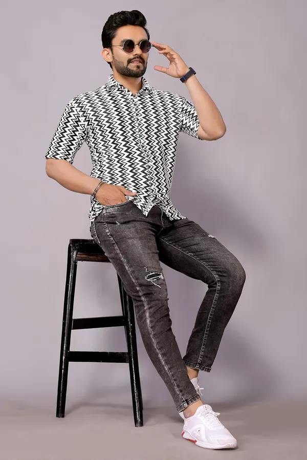 Black_&_White_Premium_Cotton_Blend_Casual_Shirt_For_Men