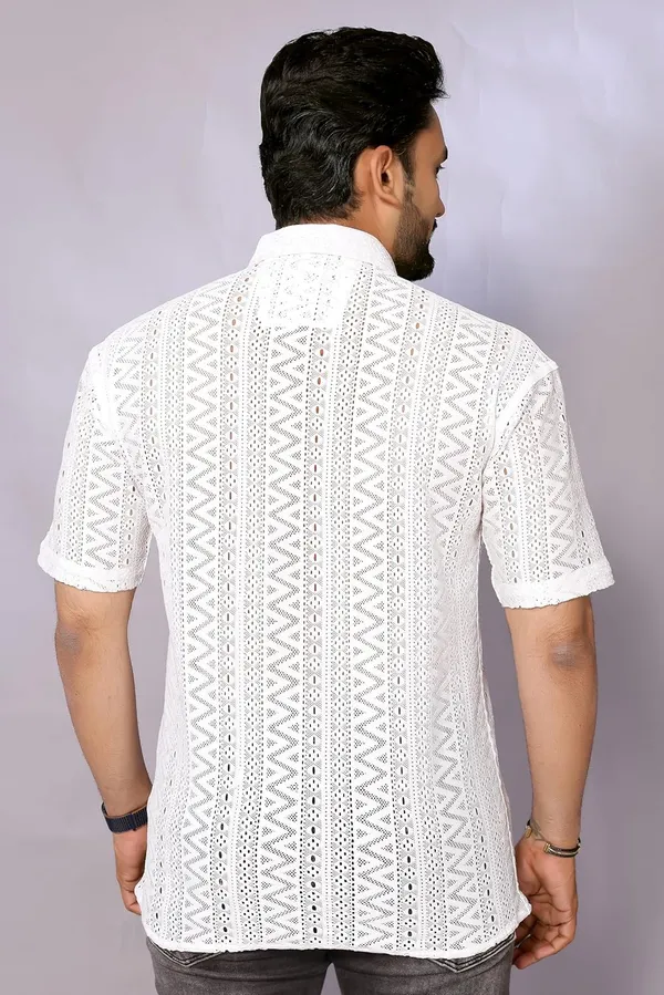White_Premium_Cotton_Blend_Casual_Shirt_For_Men