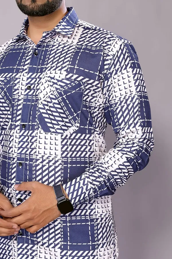 Indigo_Premium_Checkered_Cotton_Blend_Casual_Shirt_For_Men