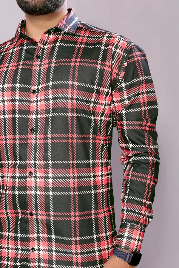 Rust_Premium_Checkered_Cotton_Blend_Shirt_For_Men