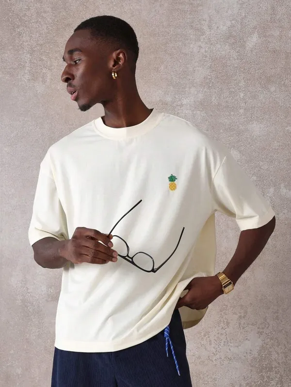 White_Premium_Printed_Cotton_T-Shirt_For_Men