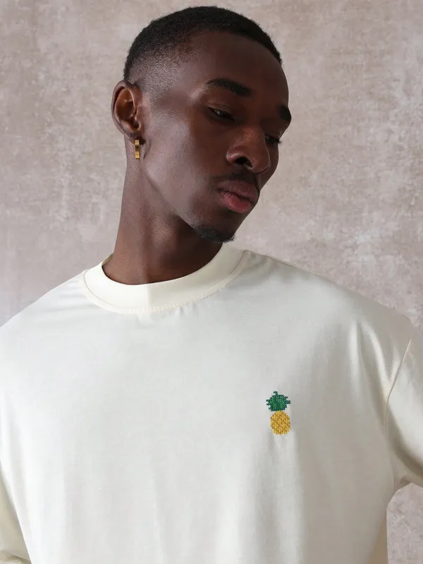 White_Premium_Printed_Cotton_T-Shirt_For_Men
