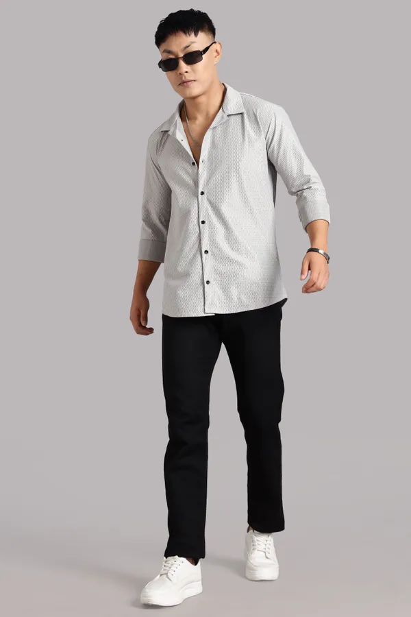 Grey_Premium_Solid_Cotton_Blend_Casual_Shirt_For_Men