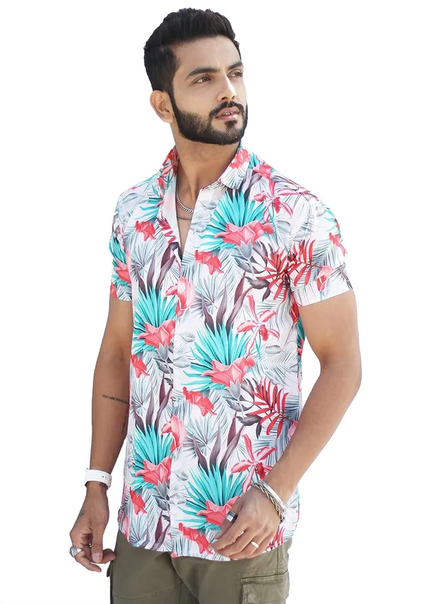 Orange_Premium_Printed_Cotton_Blend_Casual_Shirt_For_Men
