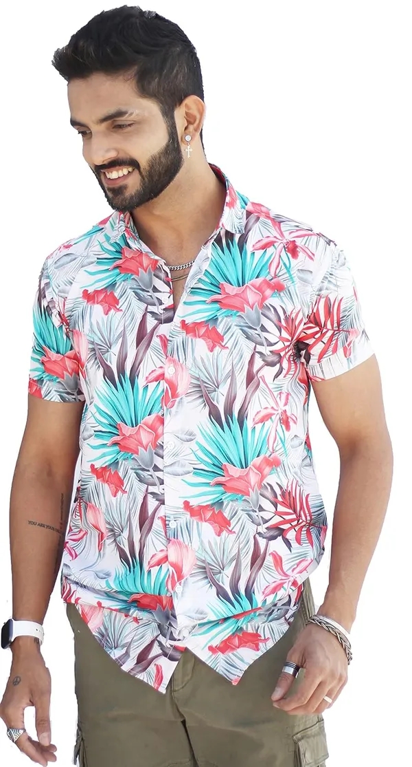 Orange_Premium_Printed_Cotton_Blend_Casual_Shirt_For_Men