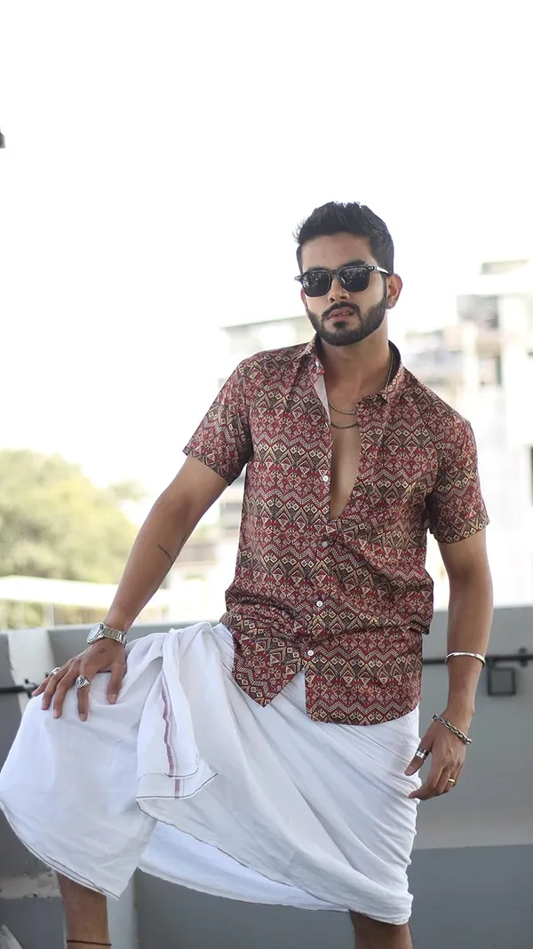 Brown_Premium_Printed_Cotton_Blend_Casual_Shirt_For_Men
