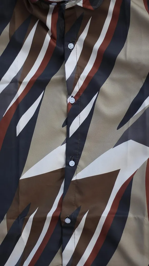 Khaki_Premium_Printed_Cotton_Blend_Casual_Shirt_For_Men