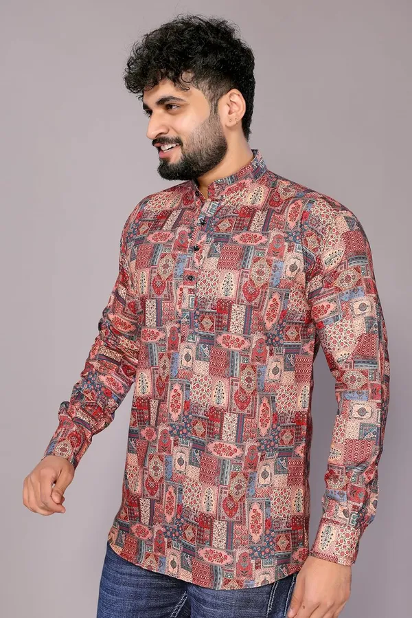 Rose_Premium_Printed_Cotton_Blend_Kurta_For_Men