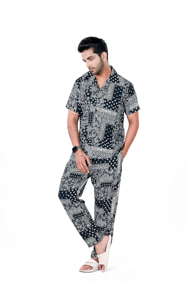 Black_Premium_Printed_Cotton_Blend_Co-Ords_Set_For_Men