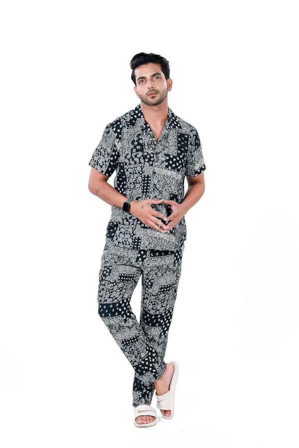 Black_Premium_Printed_Cotton_Blend_Co-Ords_Set_For_Men