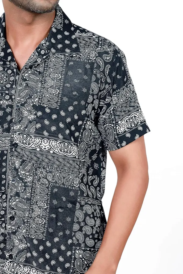 Black_Premium_Printed_Cotton_Blend_Co-Ords_Set_For_Men