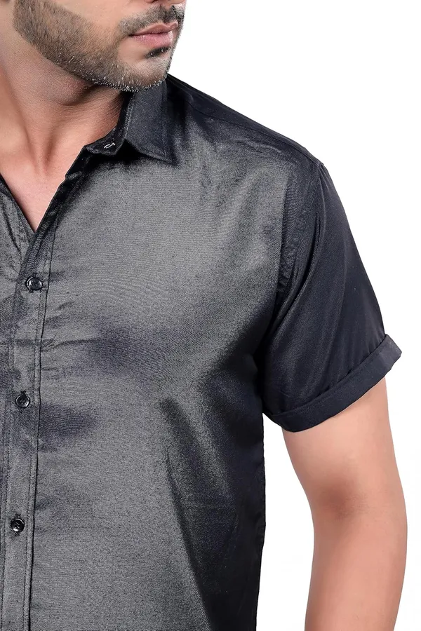 Black_Premium_Solid_Cotton_Blend_Casual_Shirt_For_Men