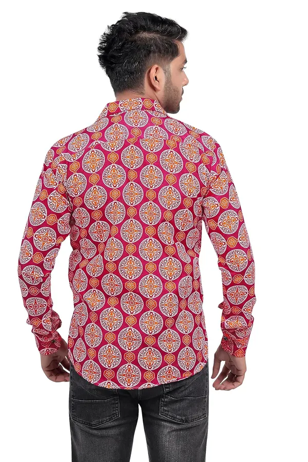 Maroon_Premium_Printed_Cotton_Blend_Casual_Shirt_For_Men