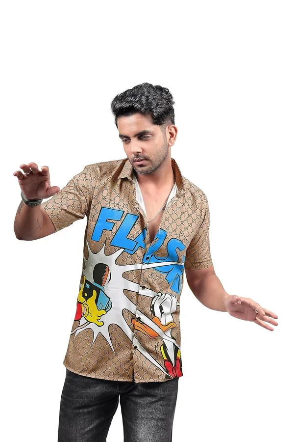 Beige_Premium_Printed_Cotton_Blend_Casual_Shirt_For_Men