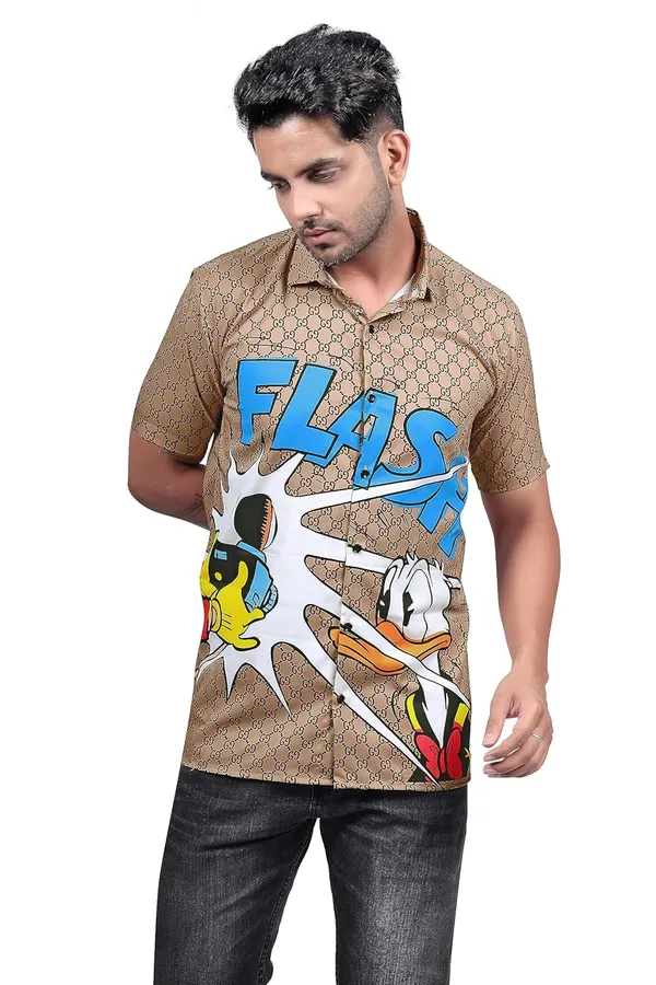 Beige_Premium_Printed_Cotton_Blend_Casual_Shirt_For_Men