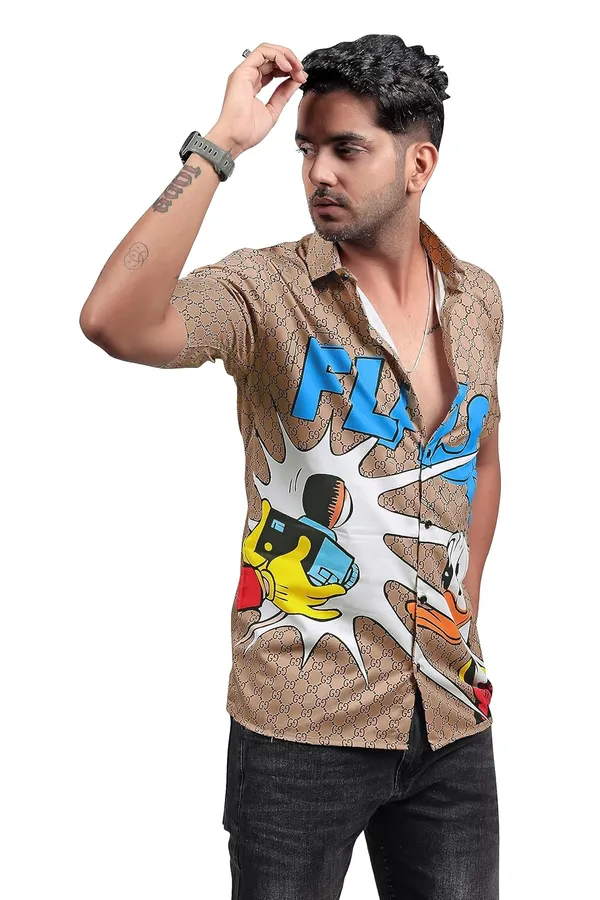 Beige_Premium_Printed_Cotton_Blend_Casual_Shirt_For_Men